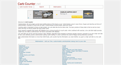 Desktop Screenshot of carb-counter.net