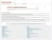 Tablet Screenshot of carb-counter.net